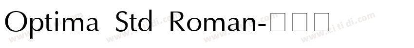 Optima Std Roman字体转换